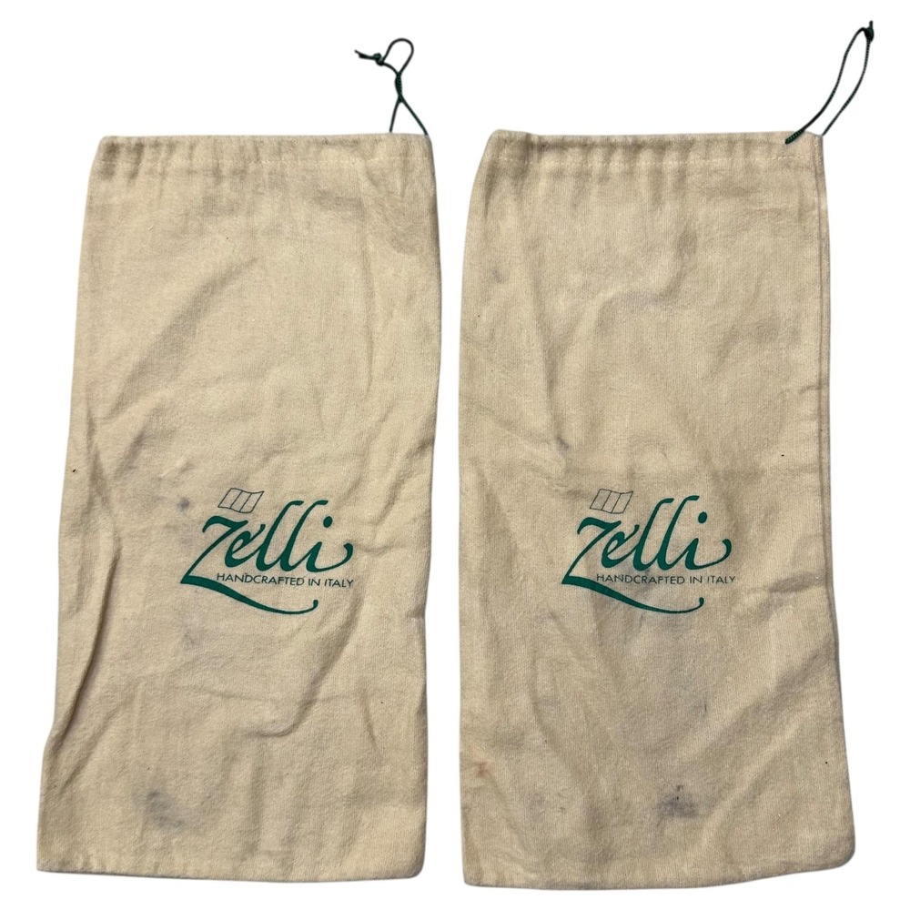 Zelli Shoe Dust Bags Pair Handcrafted In Italy Beige Cotton Storage Travel Bag‎